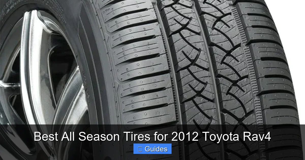 Best All Season Tires for 2012 Toyota Rav4