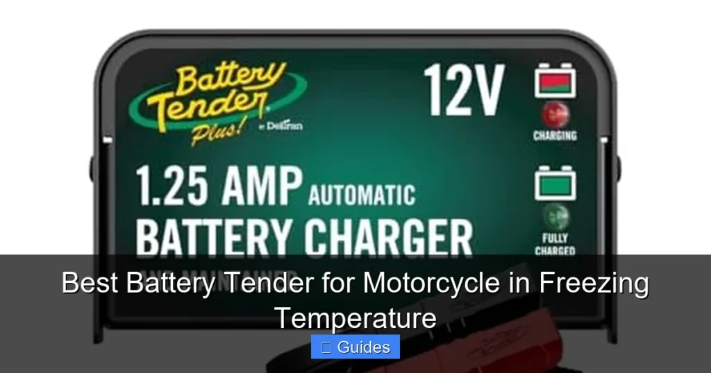 Best Battery Tender for Motorcycle in Freezing Temperature