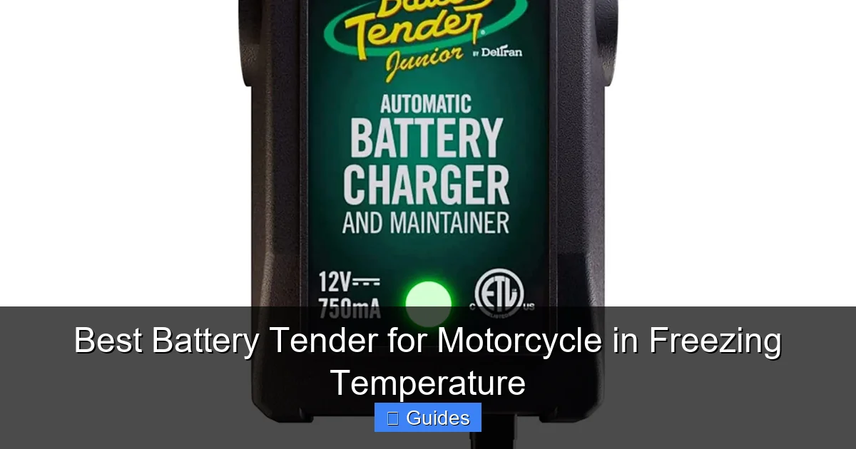 Best Battery Tender for Motorcycle in Freezing Temperature