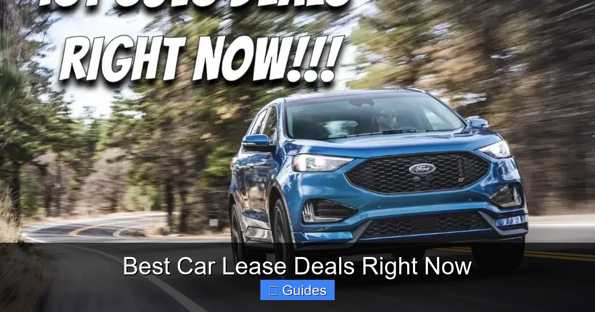 Best Car Lease Deals Right Now
