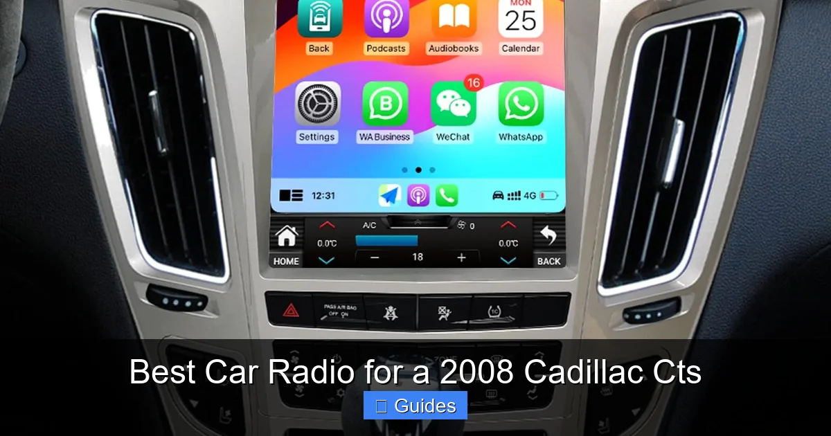 Best Car Radio for a 2008 Cadillac Cts