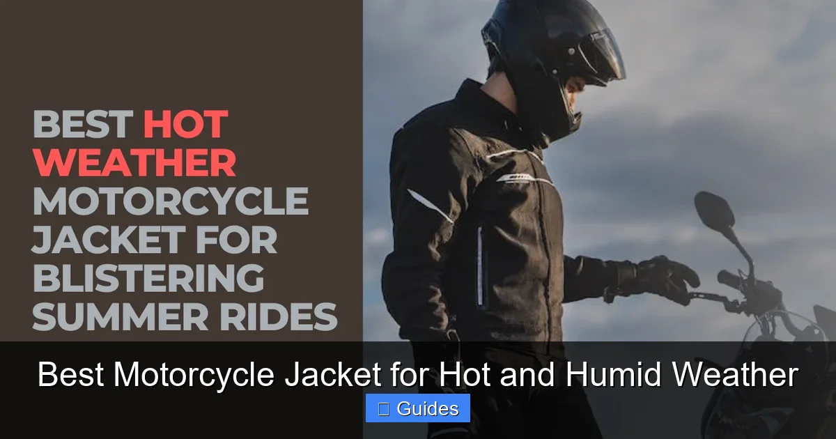 Best Motorcycle Jacket for Hot and Humid Weather