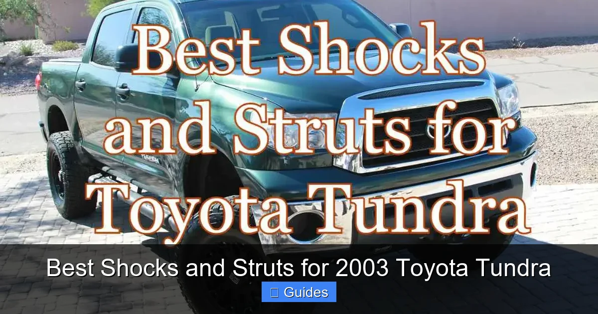 Best Shocks and Struts for 2003 Toyota Tundra