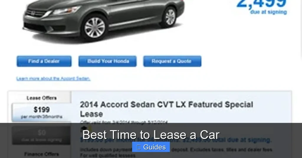 Best Time to Lease a Car