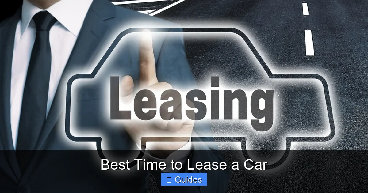 Best Time to Lease a Car