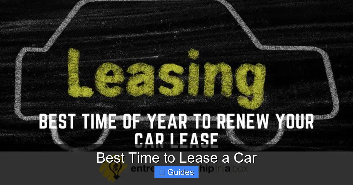 Best Time to Lease a Car