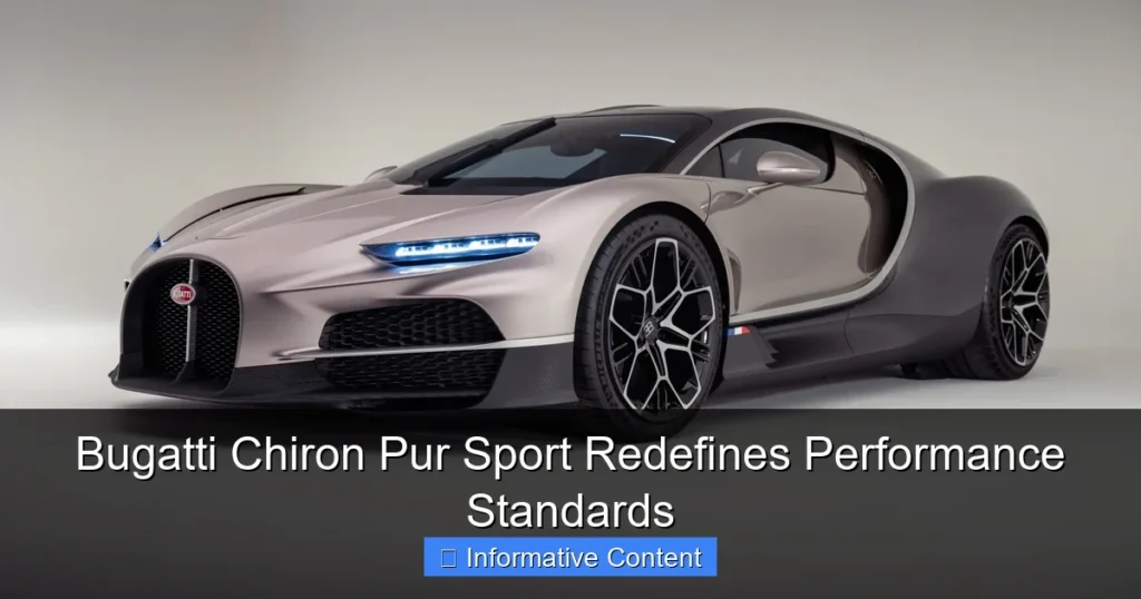 Bugatti Chiron Pur Sport Redefines Performance Standards