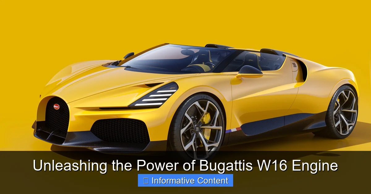 Unleashing the Power of Bugattis W16 Engine