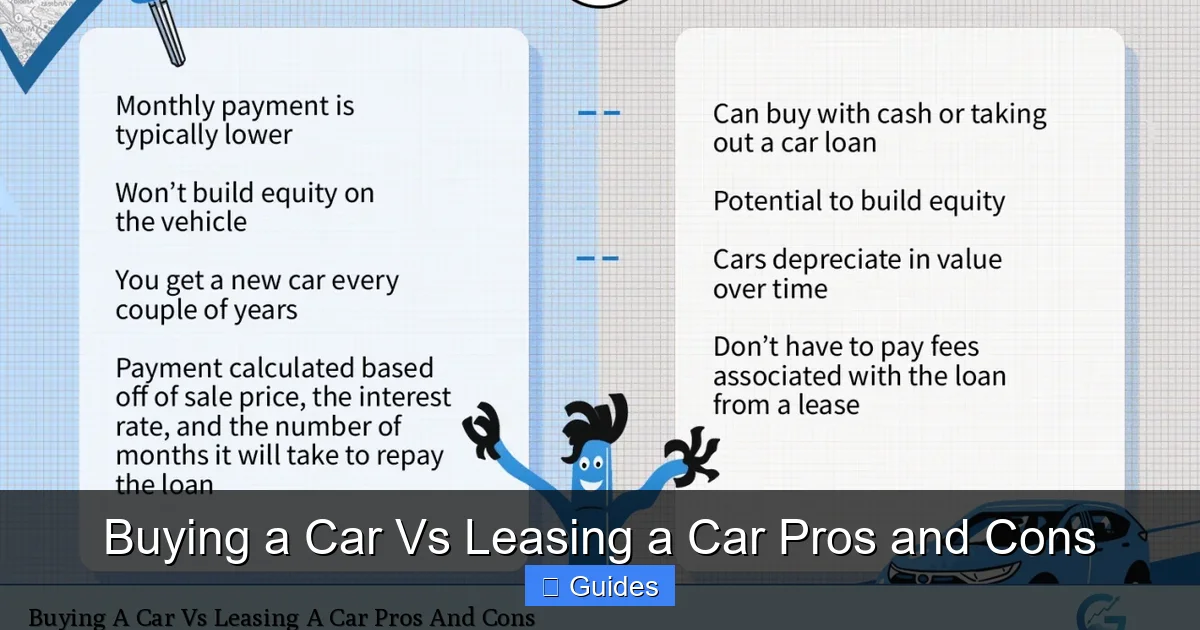 Buying a Car Vs Leasing a Car Pros and Cons