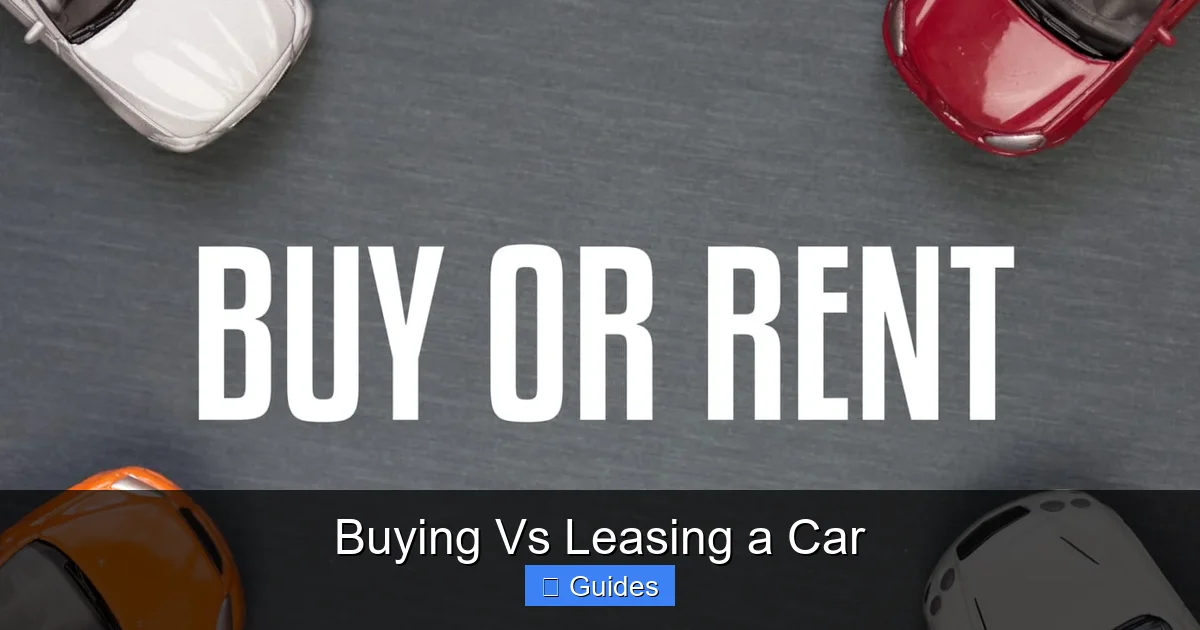 Buying Vs Leasing a Car