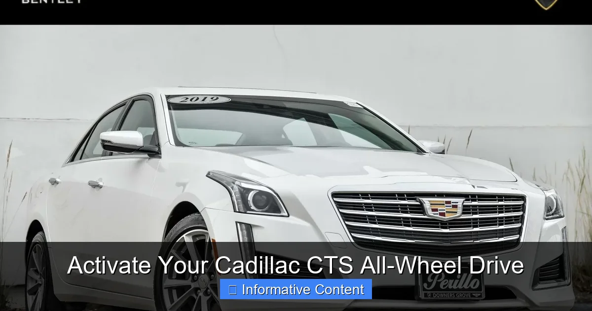 Activate Your Cadillac CTS All-Wheel Drive