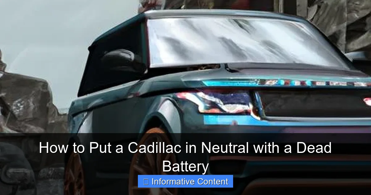 How to Put a Cadillac in Neutral with a Dead Battery