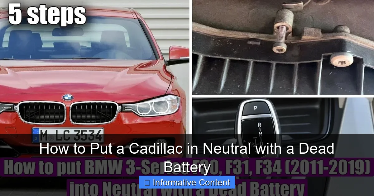 How to Put a Cadillac in Neutral with a Dead Battery