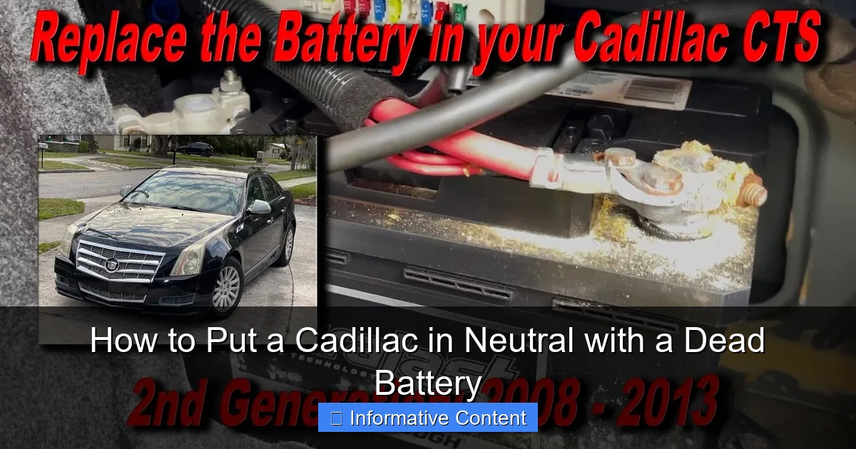 How to Put a Cadillac in Neutral with a Dead Battery