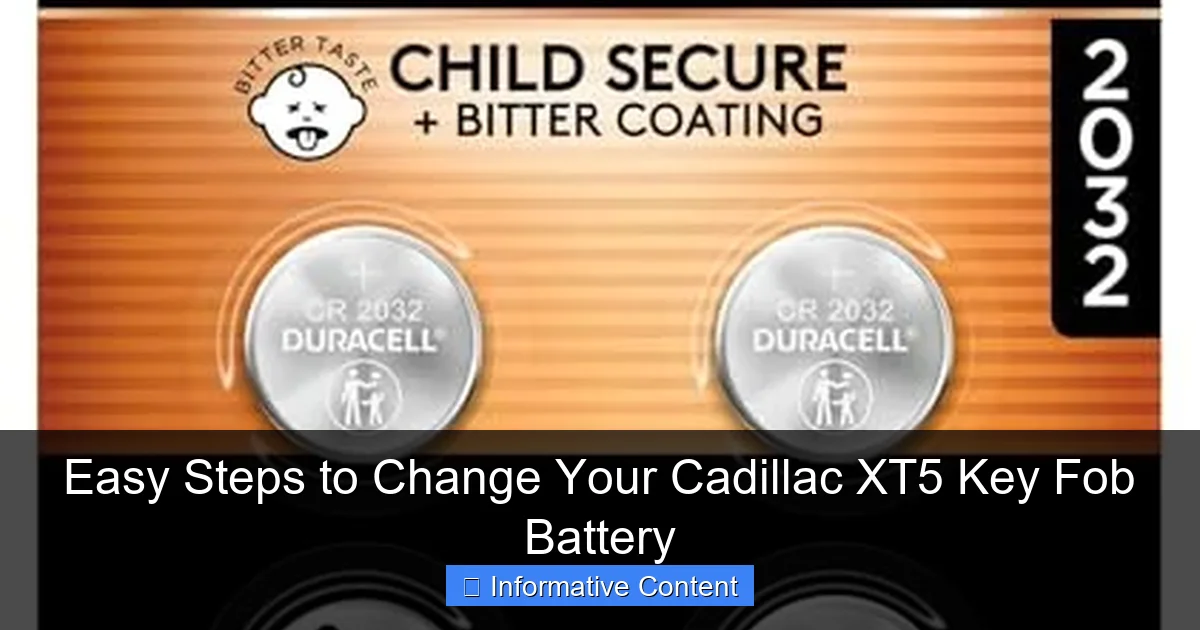 Easy Steps to Change Your Cadillac XT5 Key Fob Battery