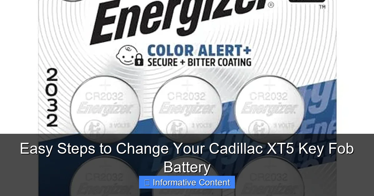 Easy Steps to Change Your Cadillac XT5 Key Fob Battery