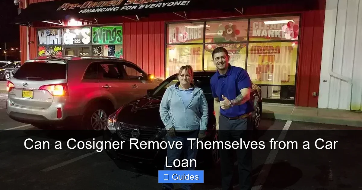 Can a Cosigner Remove Themselves from a Car Loan