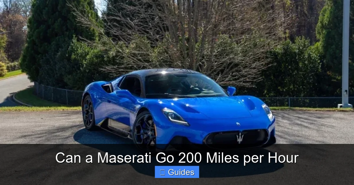 Can a Maserati Go 200 Miles per Hour