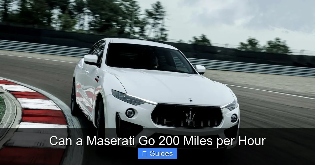 Can a Maserati Go 200 Miles per Hour