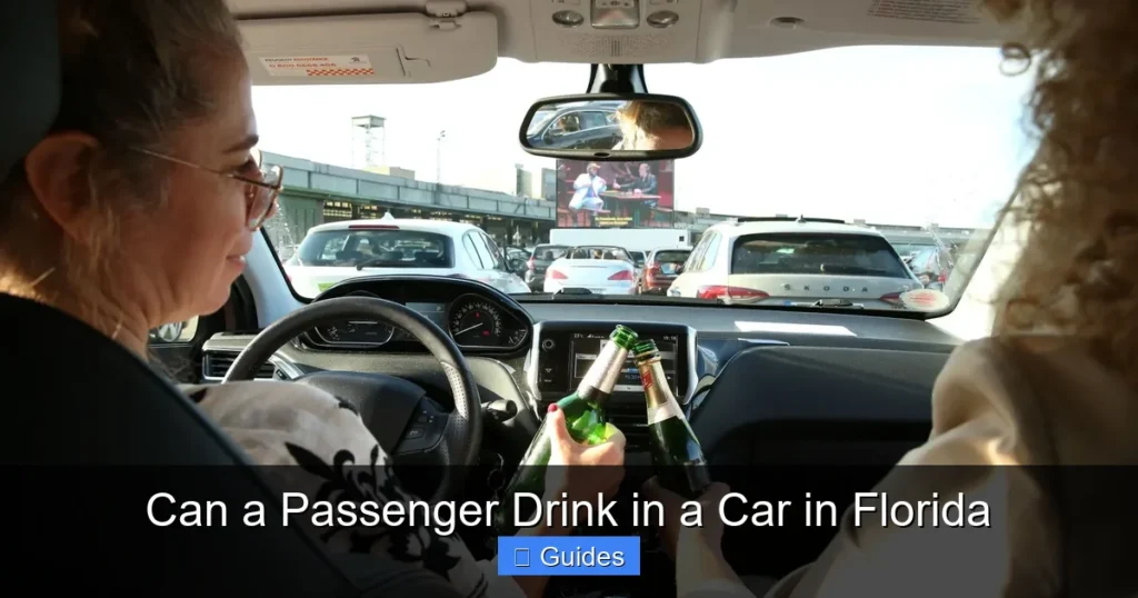 Can a Passenger Drink in a Car in Florida