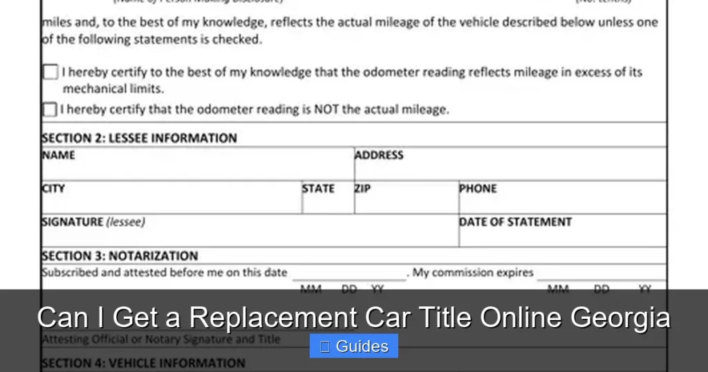 Can I Get a Replacement Car Title Online Georgia