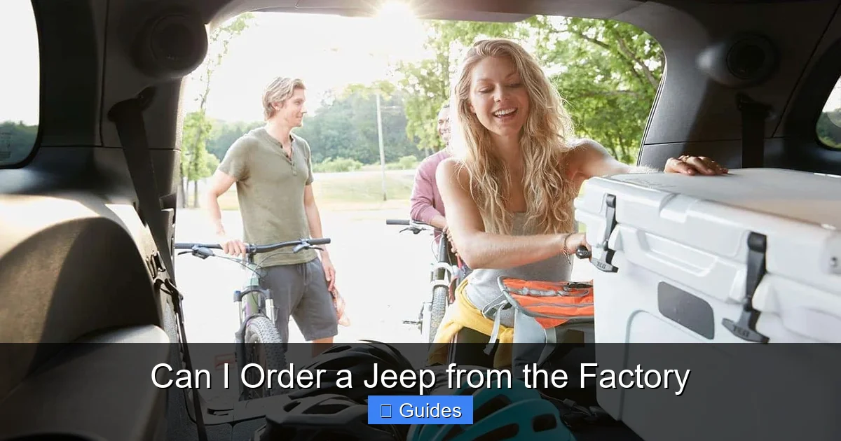 Can I Order a Jeep from the Factory