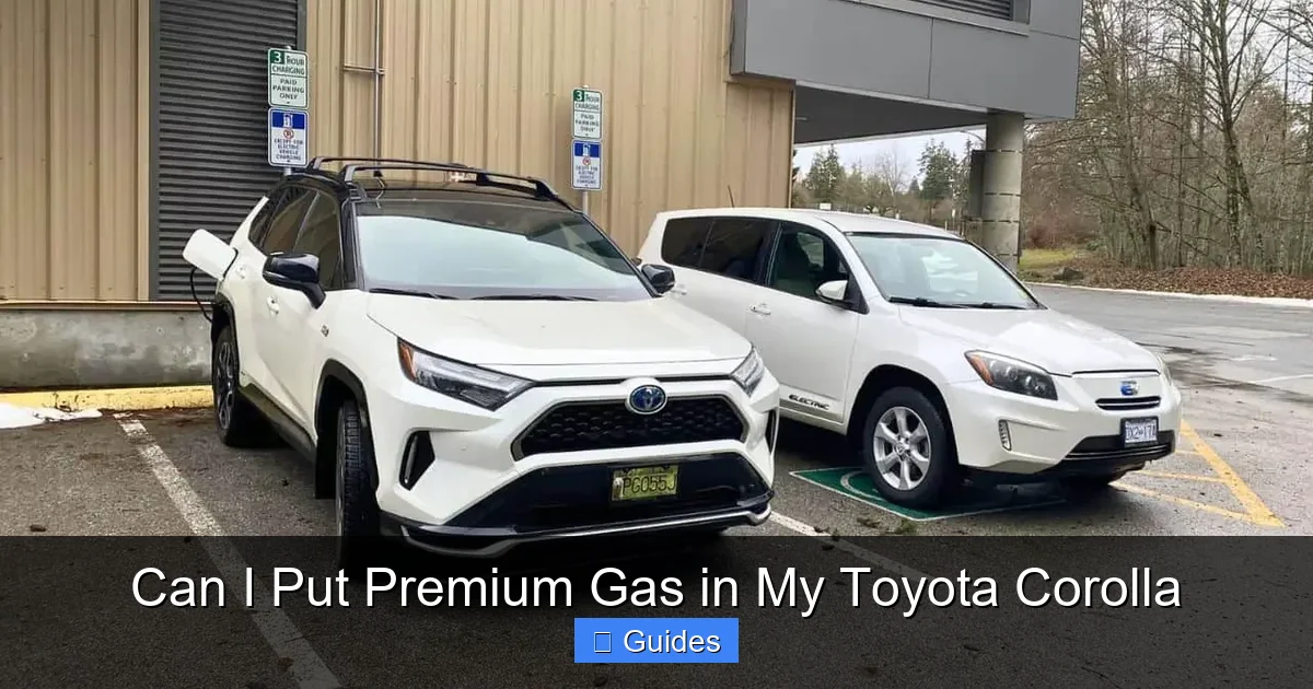 Can I Put Premium Gas in My Toyota Corolla