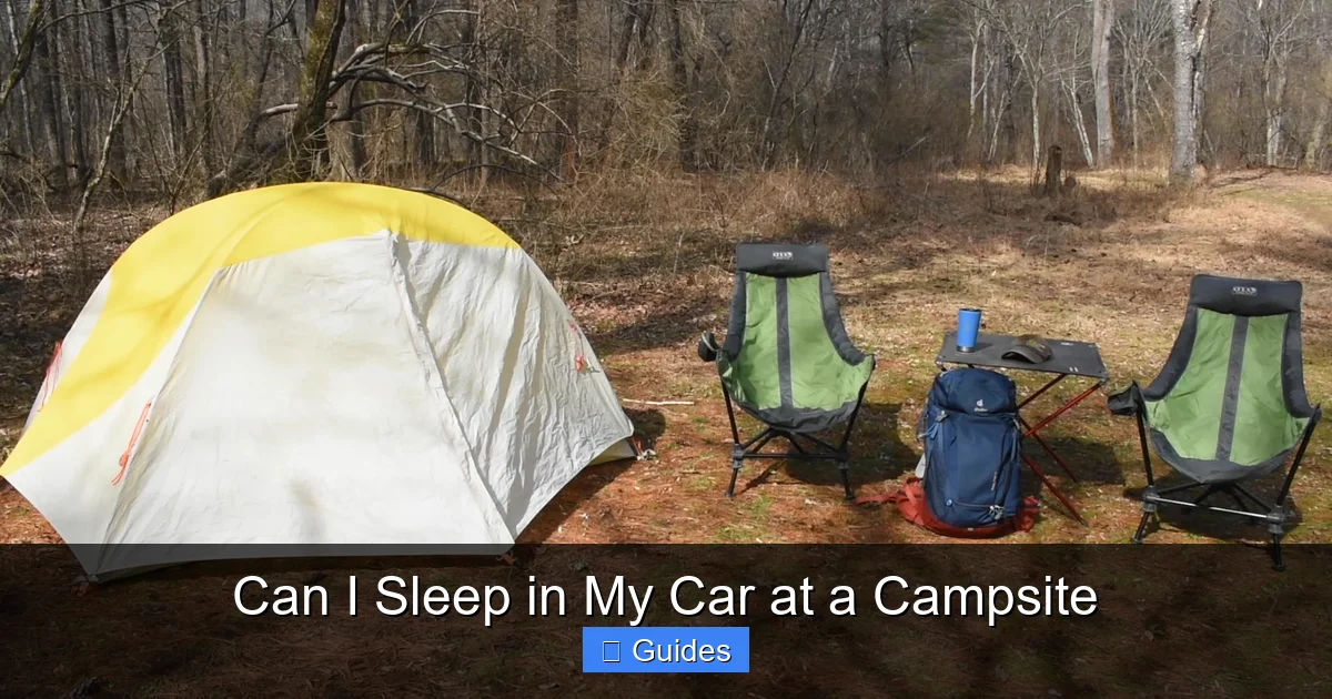 Can I Sleep in My Car at a Campsite