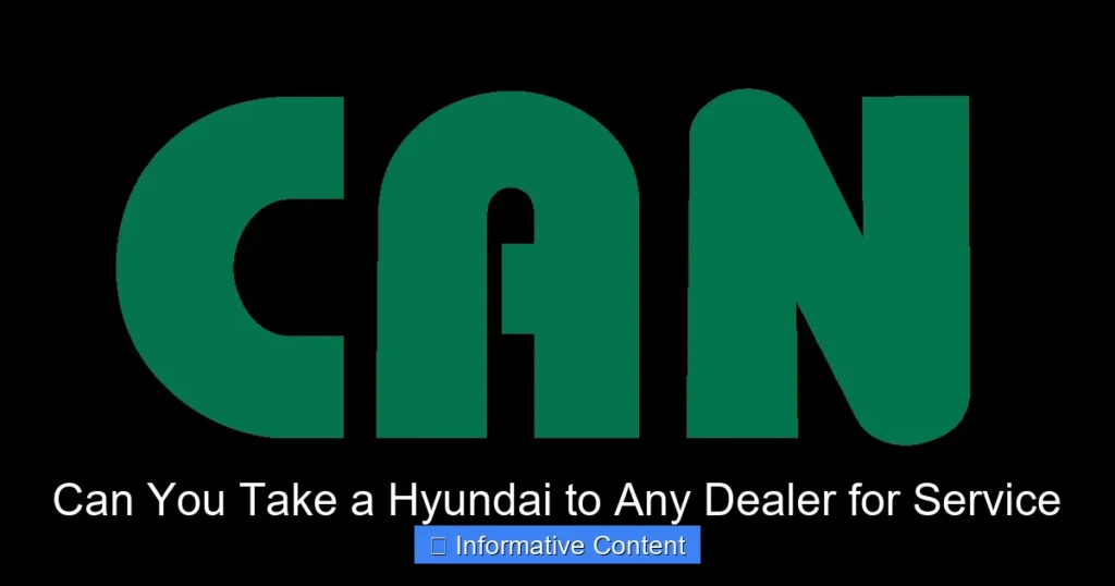 Can You Take a Hyundai to Any Dealer for Service