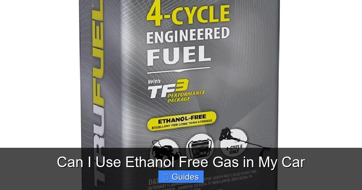 Can I Use Ethanol Free Gas in My Car