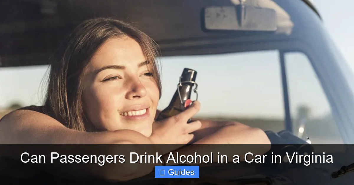 Can Passengers Drink Alcohol in a Car in Virginia