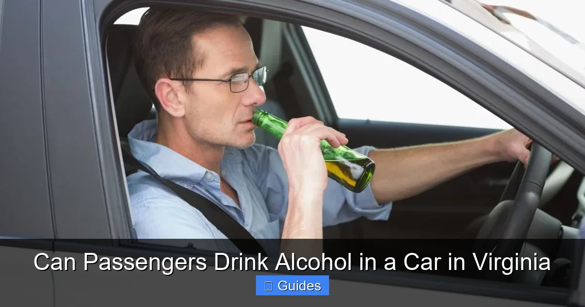 Can Passengers Drink Alcohol in a Car in Virginia