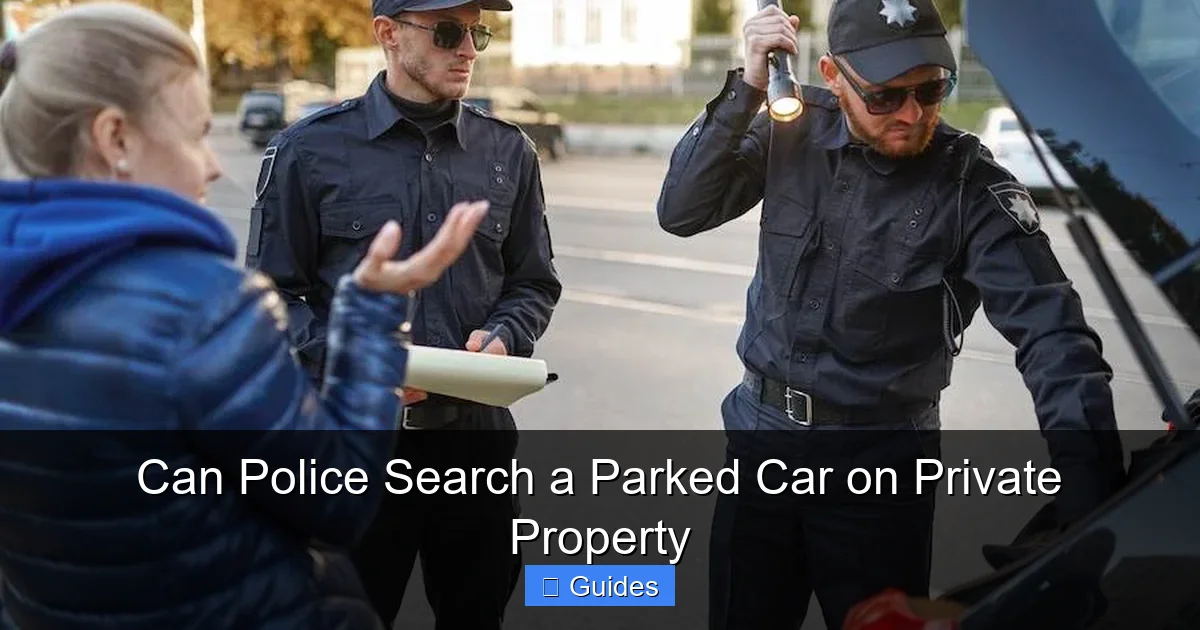 Can Police Search a Parked Car on Private Property