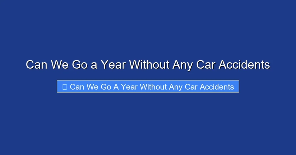 Can We Go a Year Without Any Car Accidents