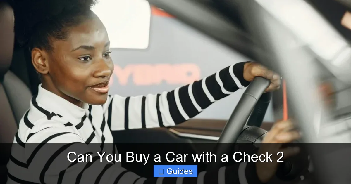 Can You Buy a Car with a Check 2
