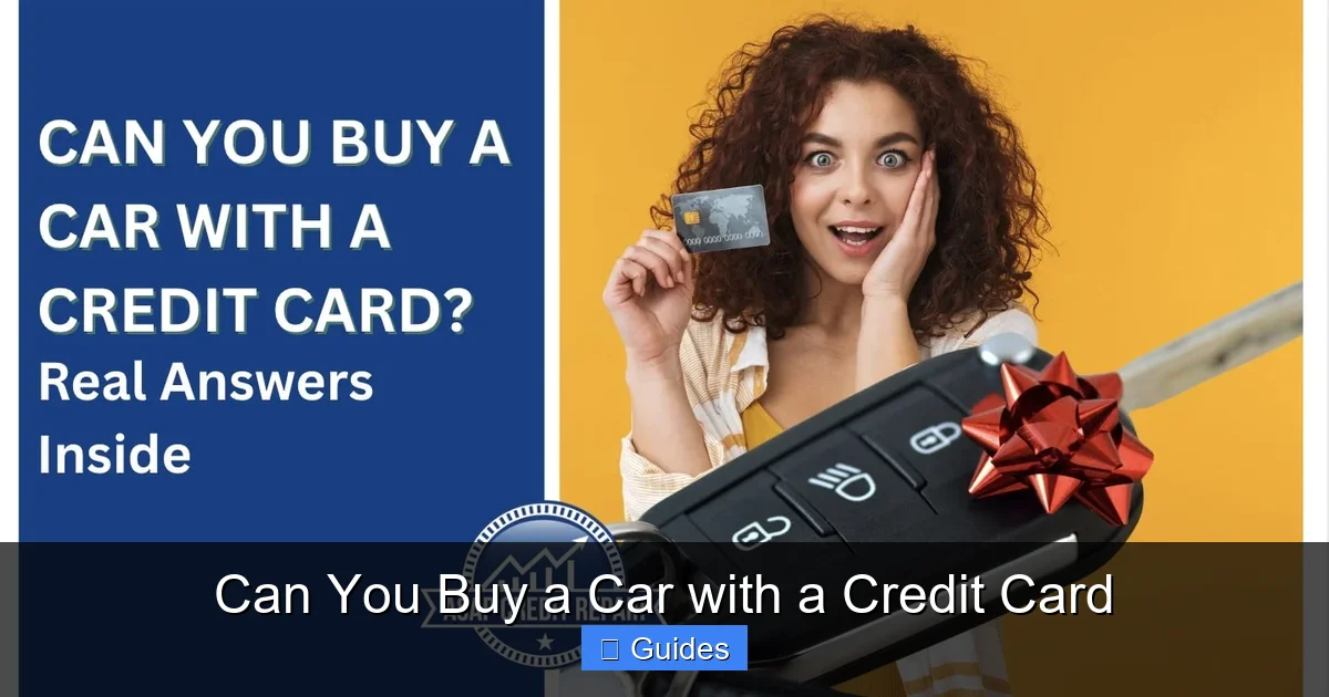 Can You Buy a Car with a Credit Card