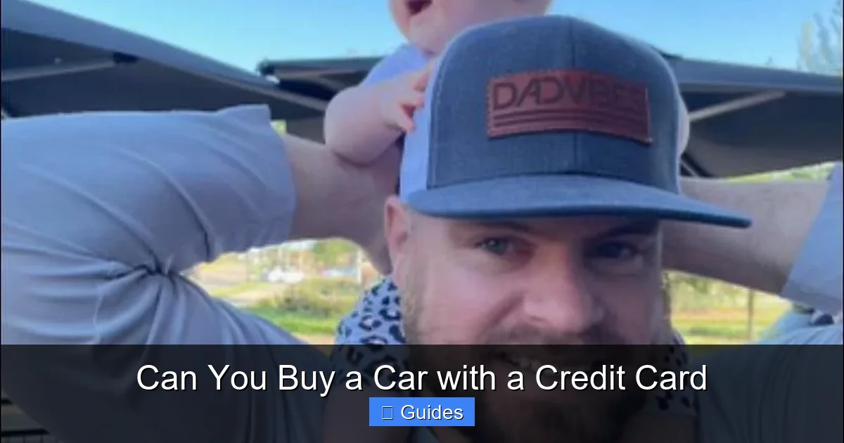 Can You Buy a Car with a Credit Card