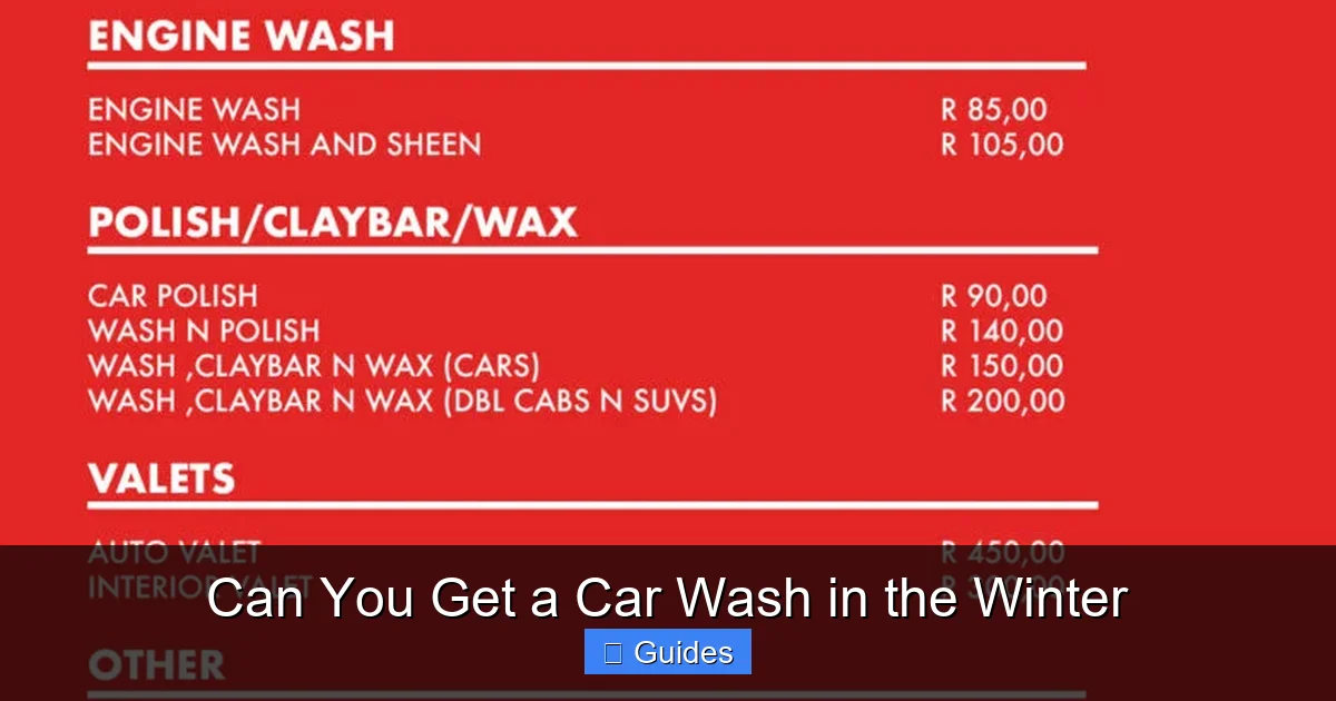 Can You Get a Car Wash in the Winter