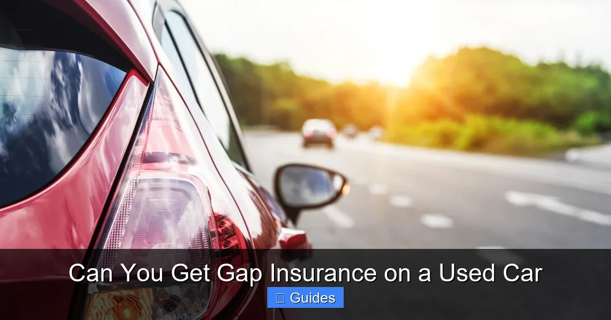 Can You Get Gap Insurance on a Used Car