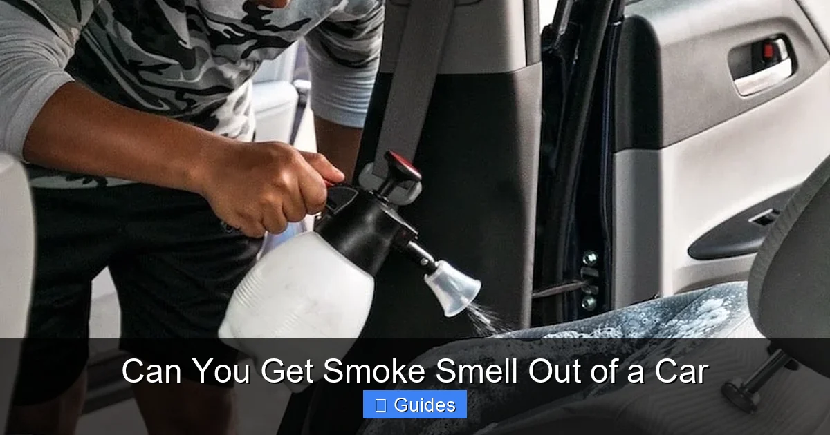 Can You Get Smoke Smell Out of a Car
