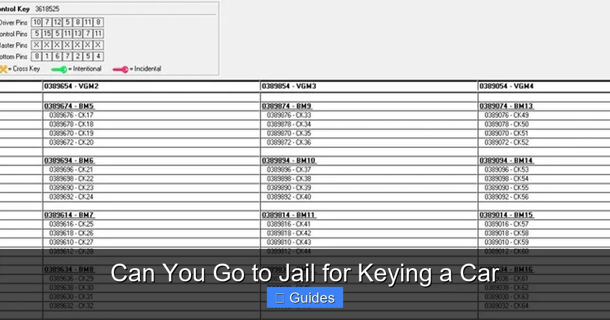 Can You Go to Jail for Keying a Car