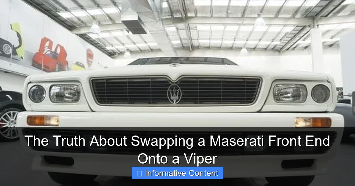 The Truth About Swapping a Maserati Front End Onto a Viper