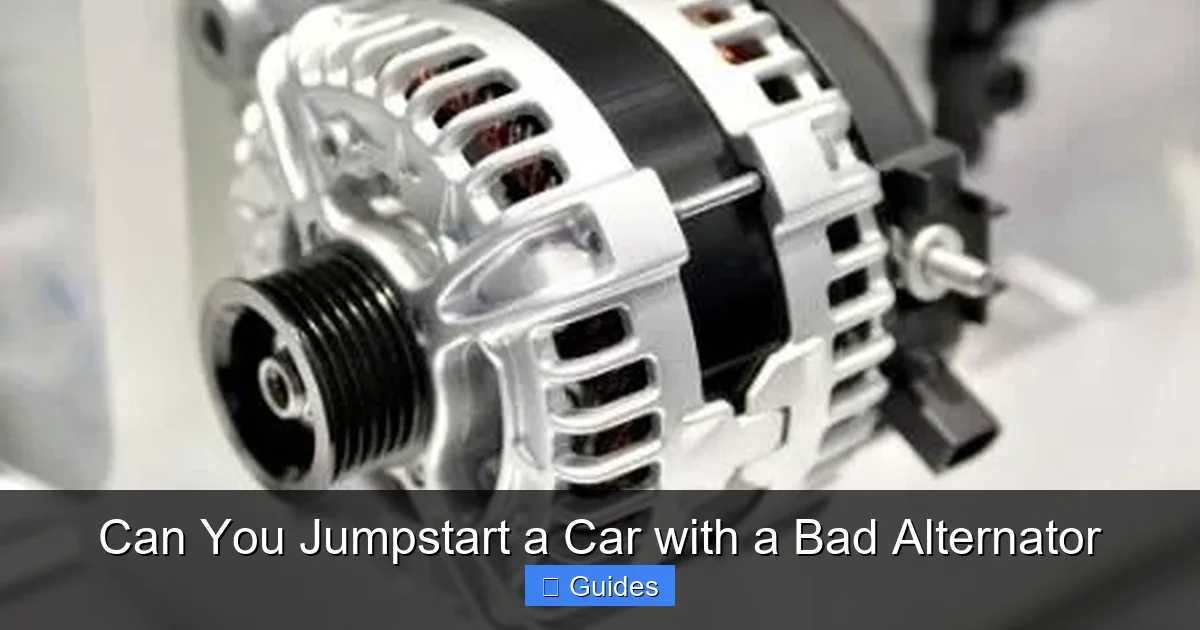 Can You Jumpstart a Car with a Bad Alternator