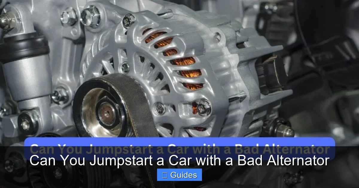Can You Jumpstart a Car with a Bad Alternator