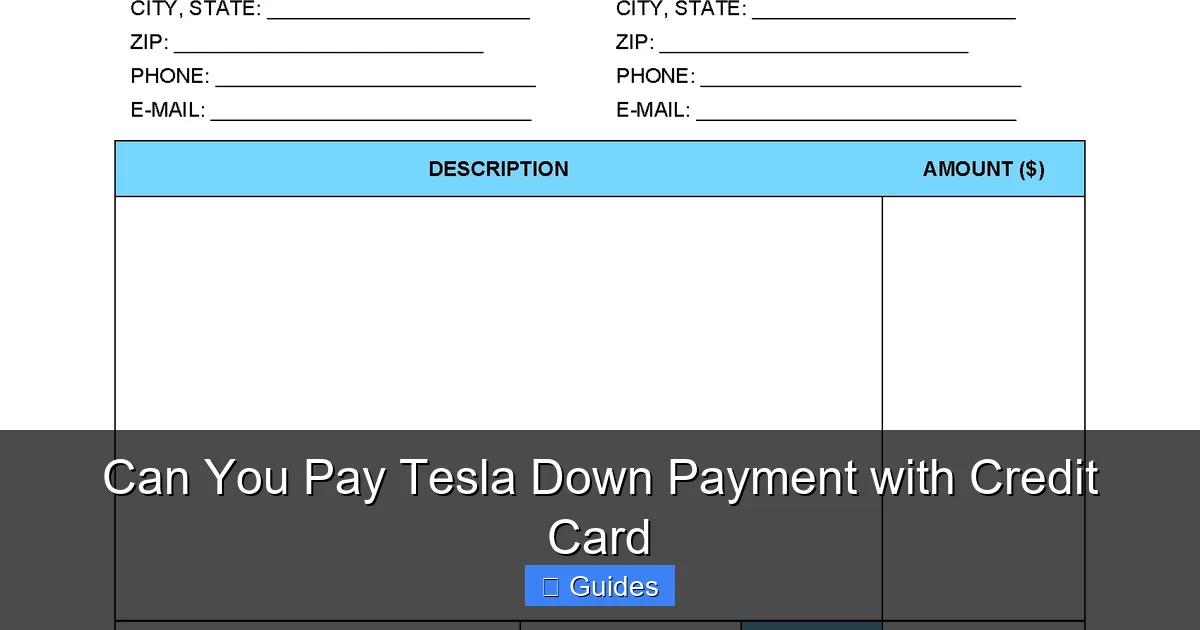 Can You Pay Tesla Down Payment with Credit Card