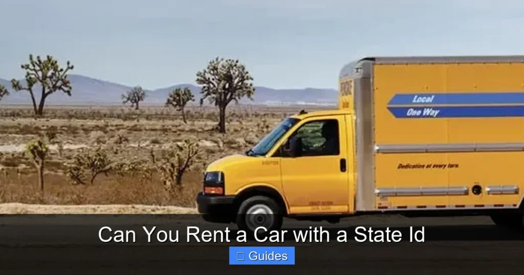 Can You Rent a Car with a State Id