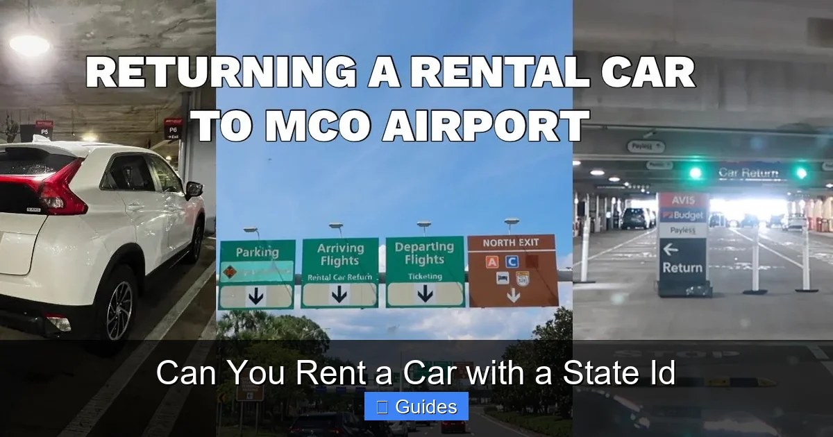 Can You Rent a Car with a State Id