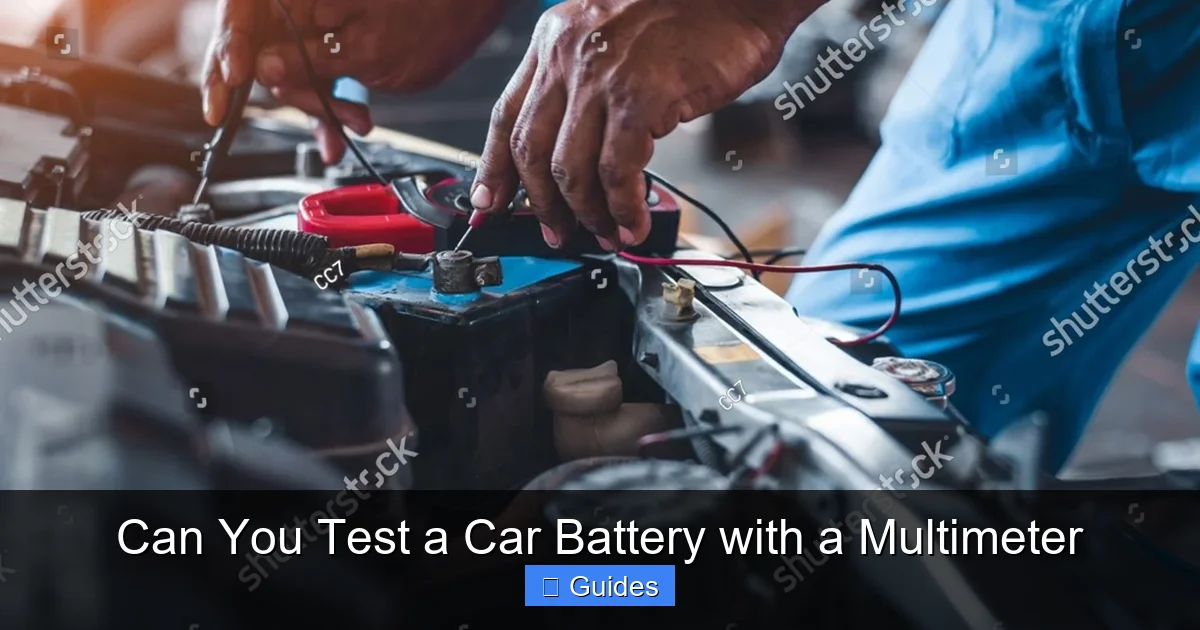 Can You Test a Car Battery with a Multimeter