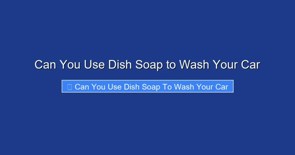 Can You Use Dish Soap to Wash Your Car