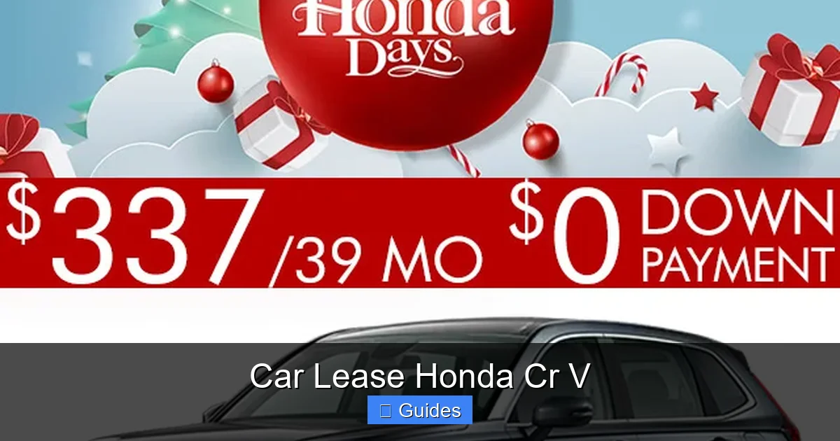 Car Lease Honda Cr V